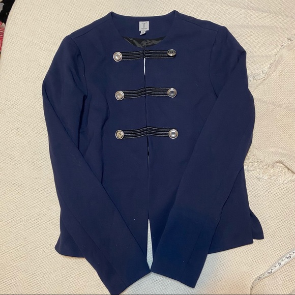 Tristan military inspired navy coat jacket with clasps, new with tags NWT - Picture 3 of 4